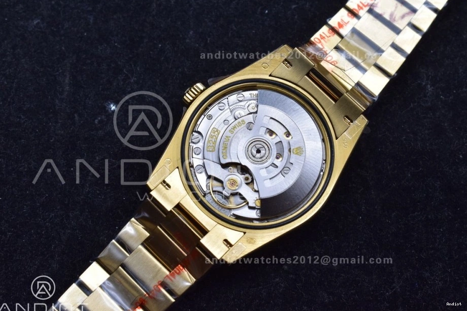 YG 36 Steel Edition 696 904L (Gain Dial V5 on vr3255 Weight) Best Bracelet President QF Gold DayDate EasyCare 0723